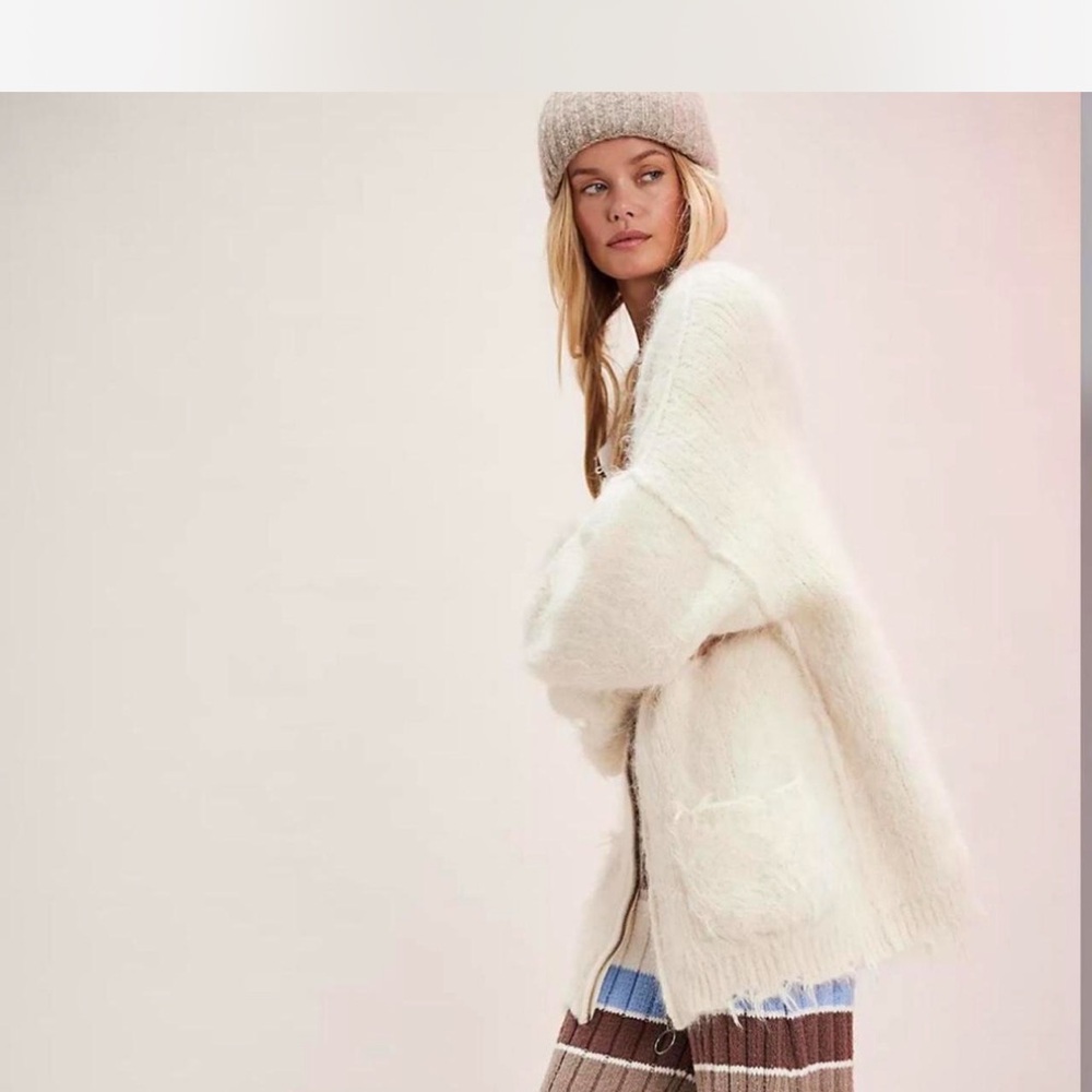 Free People Multicolor Fuzzy Cardigan - Picture 6 of 7